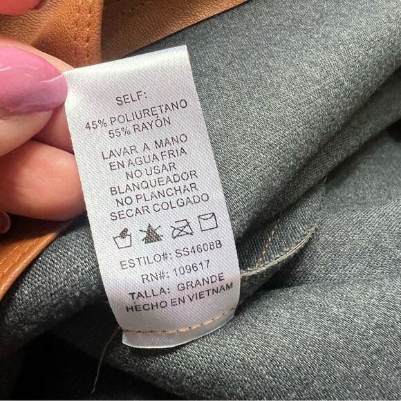 NWT Altar’d State Camel Brown Faux Leather Mini Skirt Size Large - Picture 8 of 8